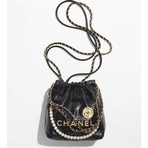 chanel 22 mini crystal|CHANEL 22 Mini HandbagShiny Calfskin & Gold.